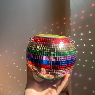 Planter Hanging Mirror Spherical Plastic Flowerpot