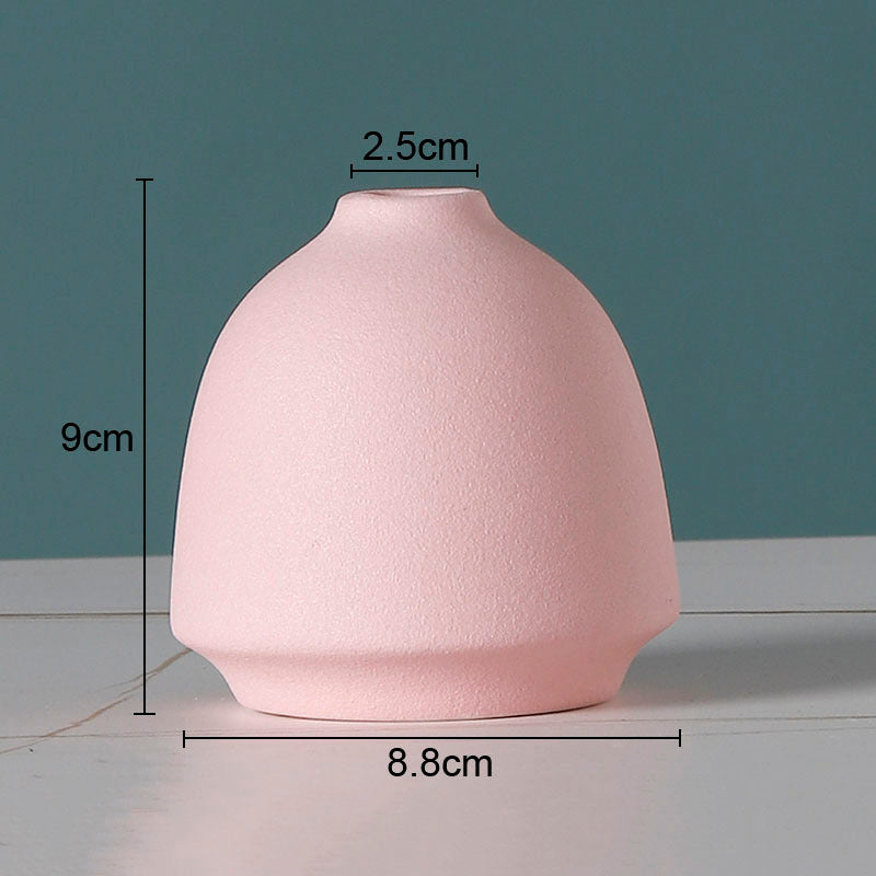 European Flower Arrangement Plant Pots Solid Color Ceramic Vases