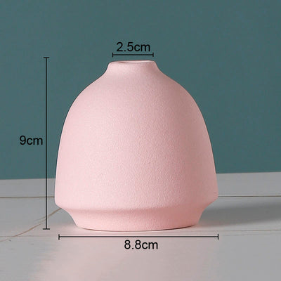 European Flower Arrangement Plant Pots Solid Color Ceramic Vases