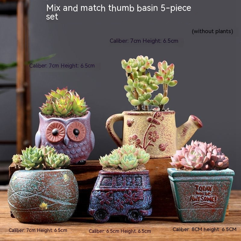 Flower Pot Breathable Stoneware Basin
