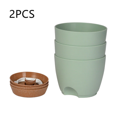 Household Round Plastic No Watering Planter
