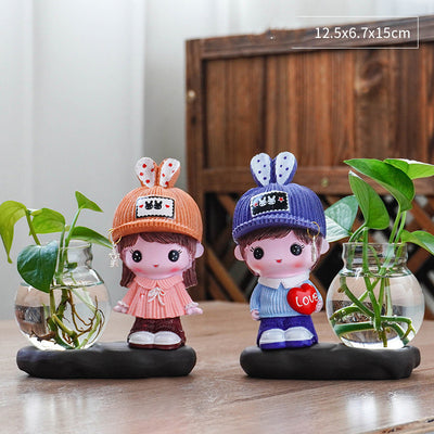 Home Furnishings Vases Clear Glass Decorations