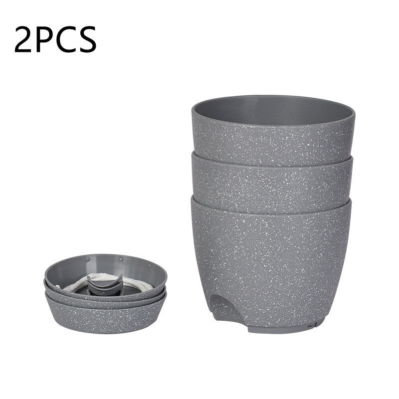 Household Round Plastic No Watering Planter