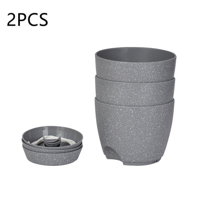 Household Round Plastic No Watering Planter