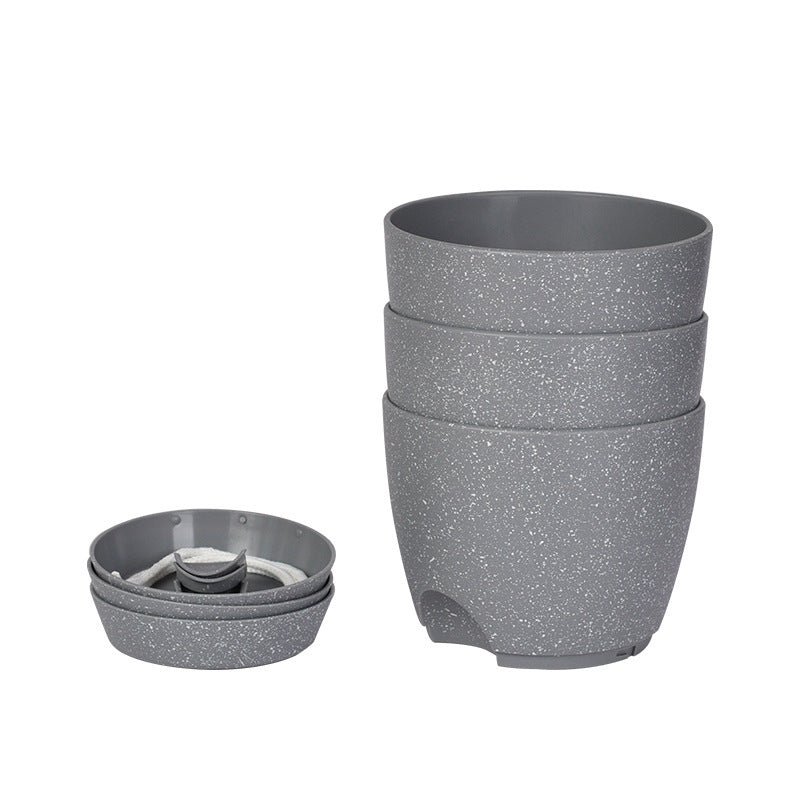 Household Round Plastic No Watering Planter
