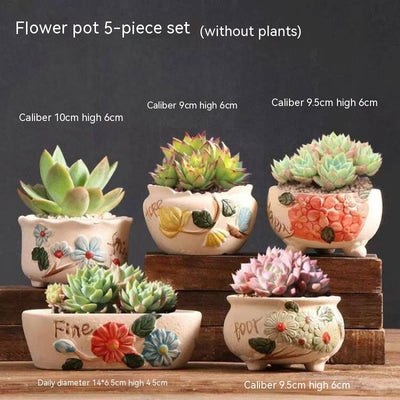 Flower Pot Breathable Stoneware Basin