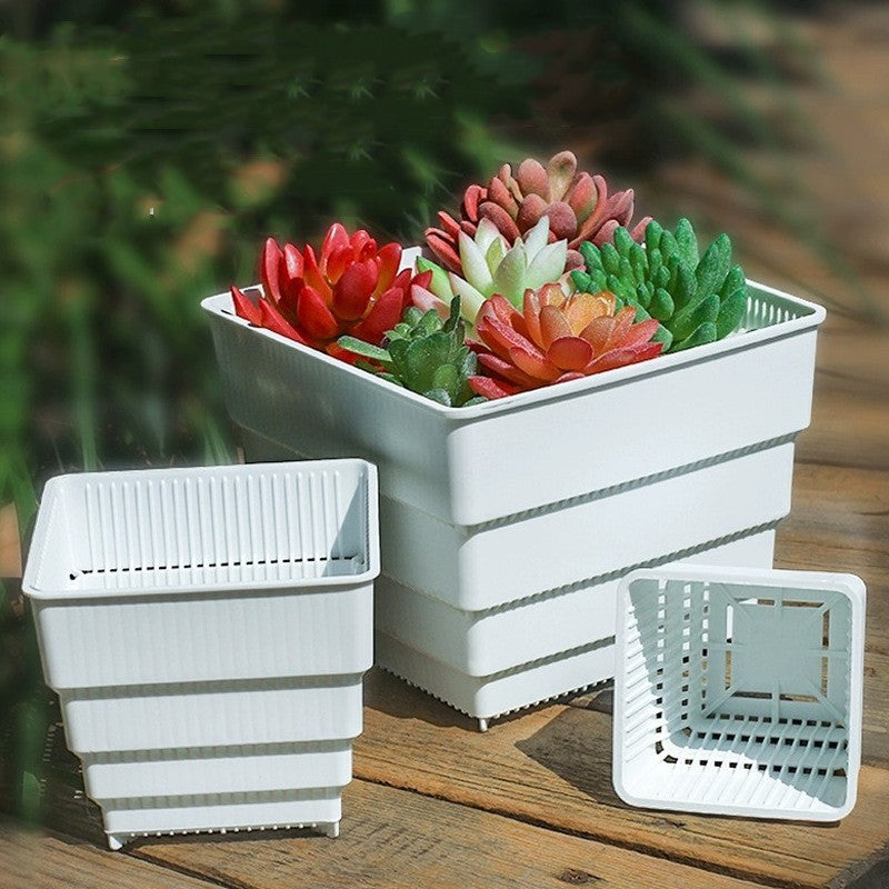 Square Planter Succulent Pot Plastic Resin Breathable