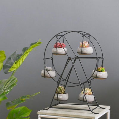 Ferris Wheel Stand Cement Succulent Plant Pots