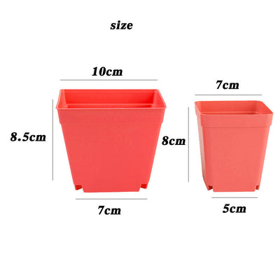Plastic Square Pots Small Black Square Color Pots and Mini Flower Pots
