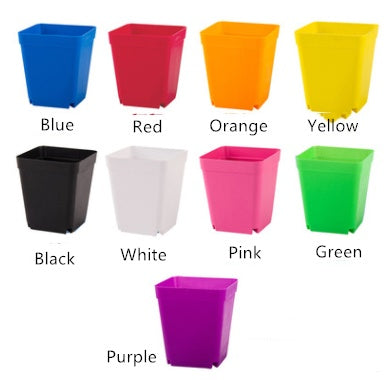 Plastic Square Pots Small Black Square Color Pots and Mini Flower Pots