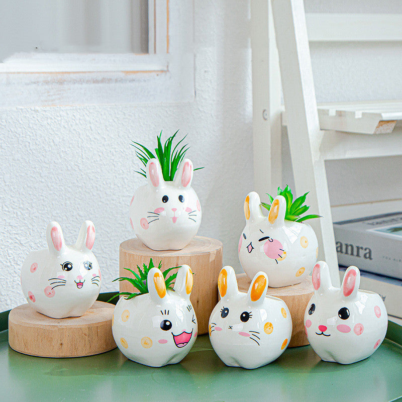 Mini Flower Pot Animal Ceramics Plant Pots Cartoon