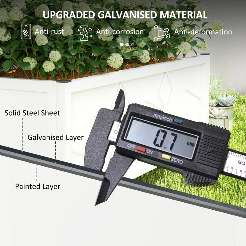 Outdoor Planter Box Galvanized Raised Garden Bed