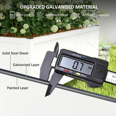 Outdoor Planter Box Galvanized Raised Garden Bed