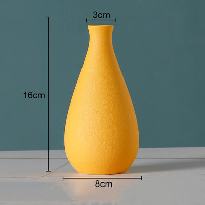 European Flower Arrangement Plant Pots Solid Color Ceramic Vases