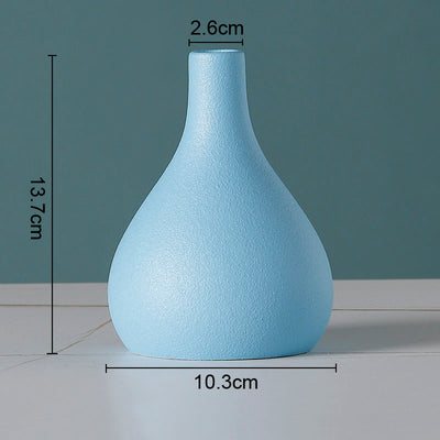 European Flower Arrangement Plant Pots Solid Color Ceramic Vases