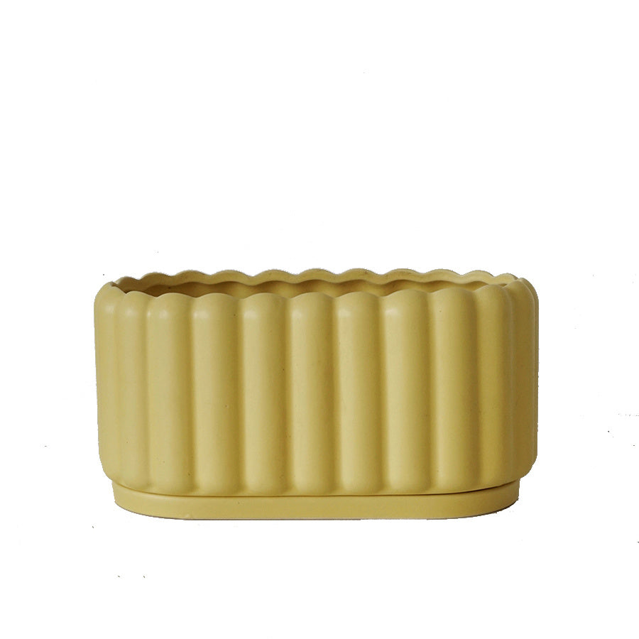 Biscuit Design Ceramic Planter Pot