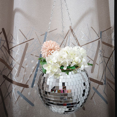 Planter Hanging Mirror Spherical Plastic Flowerpot