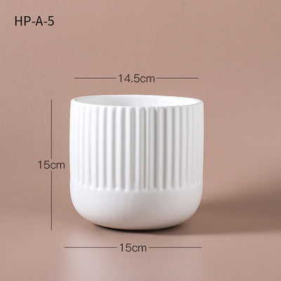 Ceramic Flower Pots Earth Color Green Plant Potted Plants