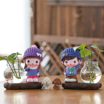 Home Furnishings Vases Clear Glass Decorations