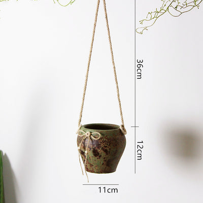 Underful Hanging Stoneware Flower Pots