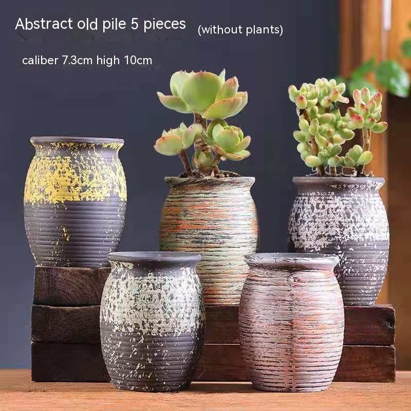 Flower Pot Breathable Stoneware Basin
