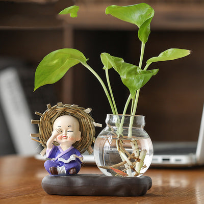 Home Furnishings Vases Clear Glass Decorations