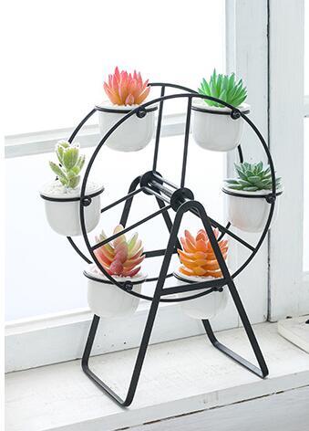 Ferris Wheel Stand Cement Succulent Plant Pots