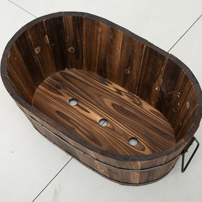 Oval Antiseptic Preservative Wood Pots