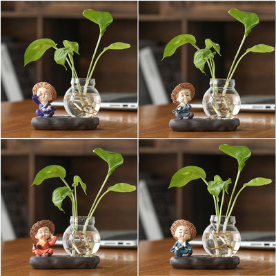 Home Furnishings Vases Clear Glass Decorations