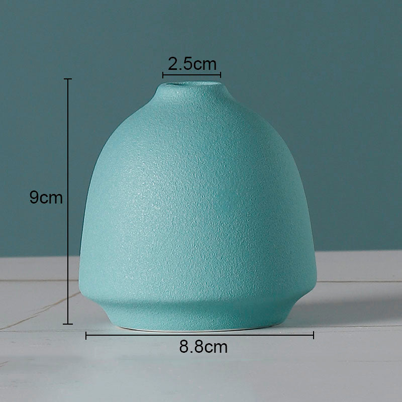 European Flower Arrangement Plant Pots Solid Color Ceramic Vases