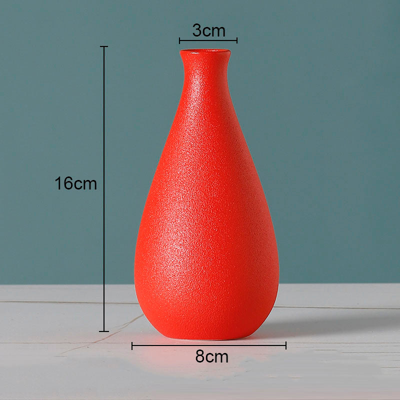 European Flower Arrangement Plant Pots Solid Color Ceramic Vases