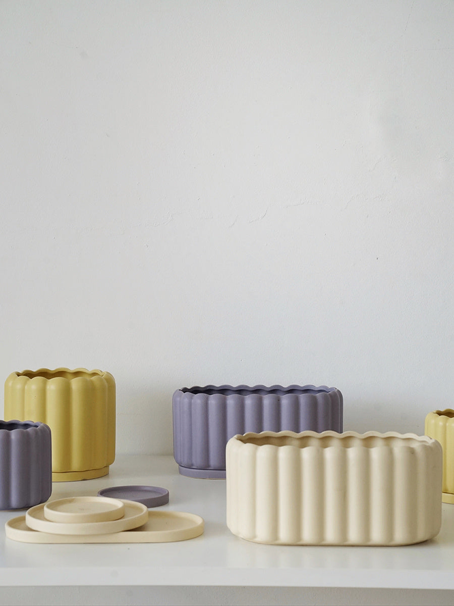 Biscuit Design Ceramic Planter Pot