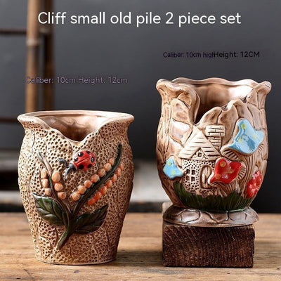 Flower Pot Breathable Stoneware Basin