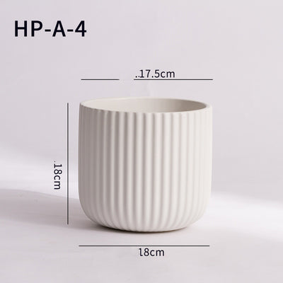 Ceramic Flower Pots Earth Color Green Plant Potted Plants