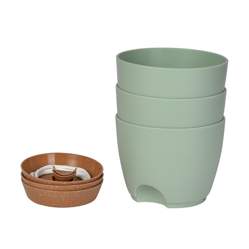 Household Round Plastic No Watering Planter