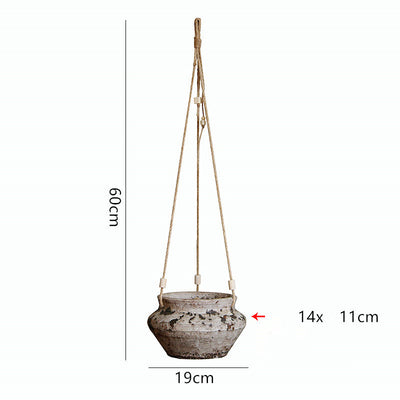 Underful Hanging Stoneware Flower Pots