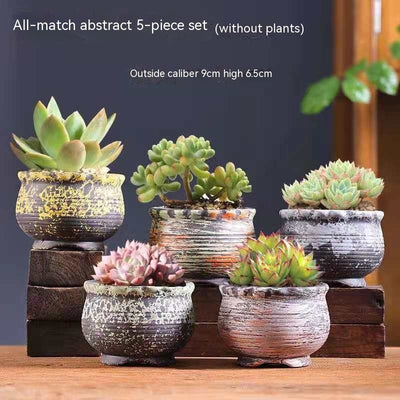 Flower Pot Breathable Stoneware Basin