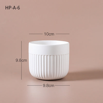 Ceramic Flower Pots Earth Color Green Plant Potted Plants