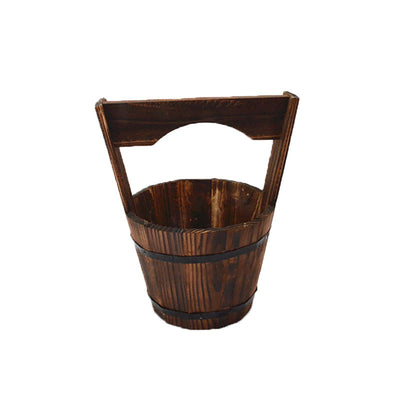 Carbonization Anti Corrosion Wooden Succulent Flower Pots