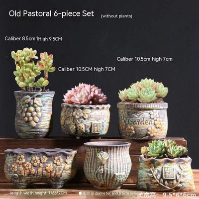 Flower Pot Breathable Stoneware Basin