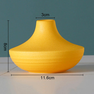 European Flower Arrangement Plant Pots Solid Color Ceramic Vases
