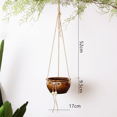 Underful Hanging Stoneware Flower Pots