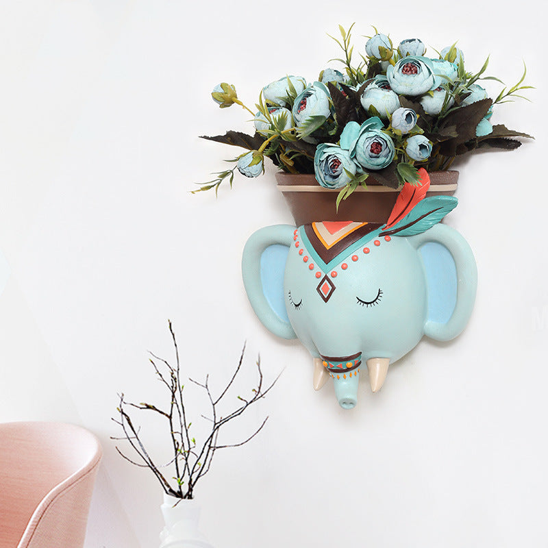 Succulent Pots Cartoon Animal Shape Resin Indoor Flower Pots For Home Decor