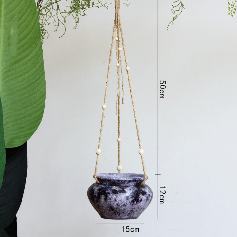 Underful Hanging Stoneware Flower Pots