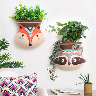 Succulent Pots Cartoon Animal Shape Resin Indoor Flower Pots For Home Decor