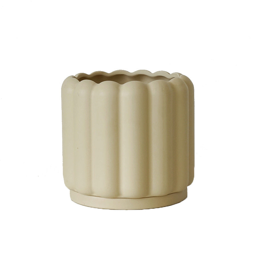Biscuit Design Ceramic Planter Pot