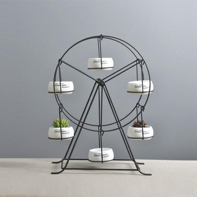 Ferris Wheel Stand Cement Succulent Plant Pots