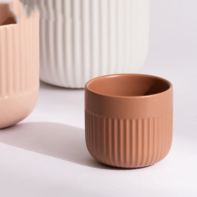 Ceramic Flower Pots Earth Color Green Plant Potted Plants