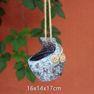 Underful Hanging Stoneware Flower Pots