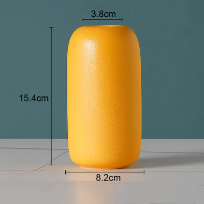 European Flower Arrangement Plant Pots Solid Color Ceramic Vases